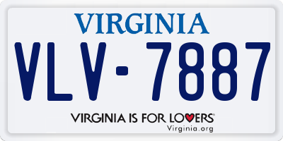 VA license plate VLV7887