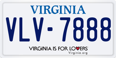 VA license plate VLV7888