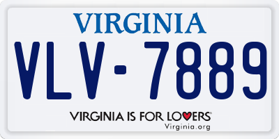 VA license plate VLV7889