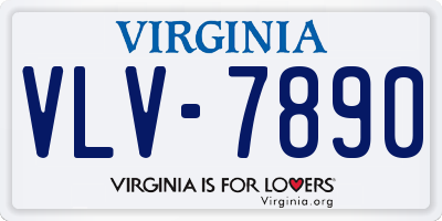 VA license plate VLV7890