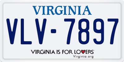 VA license plate VLV7897