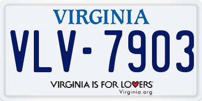 VA license plate VLV7903