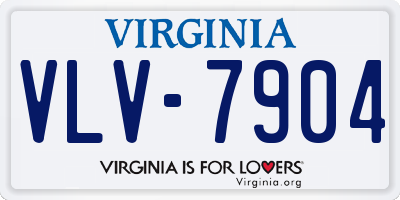 VA license plate VLV7904