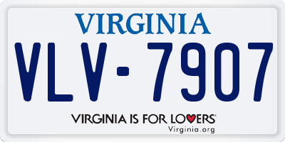 VA license plate VLV7907