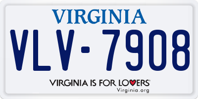 VA license plate VLV7908