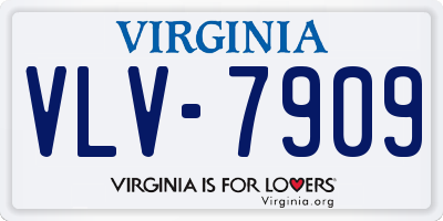 VA license plate VLV7909