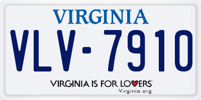 VA license plate VLV7910