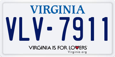 VA license plate VLV7911