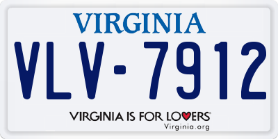 VA license plate VLV7912