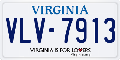 VA license plate VLV7913