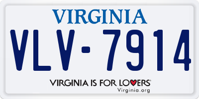 VA license plate VLV7914