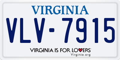 VA license plate VLV7915