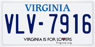 VA license plate VLV7916