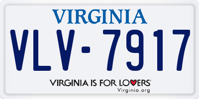 VA license plate VLV7917