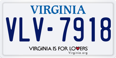 VA license plate VLV7918