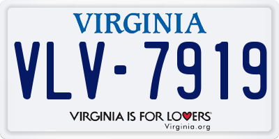 VA license plate VLV7919