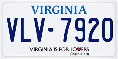 VA license plate VLV7920