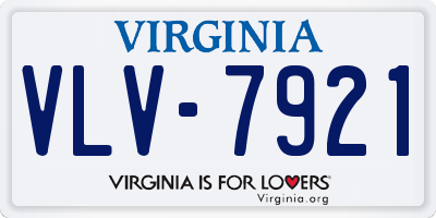 VA license plate VLV7921