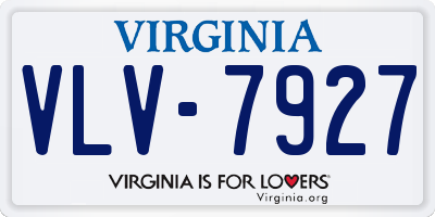 VA license plate VLV7927