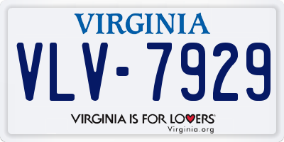 VA license plate VLV7929