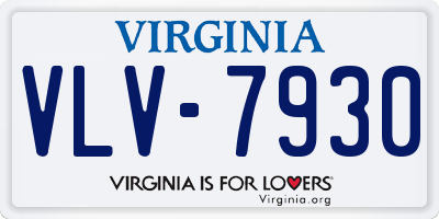 VA license plate VLV7930