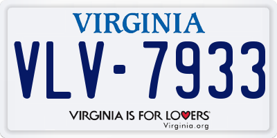 VA license plate VLV7933