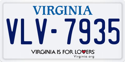 VA license plate VLV7935