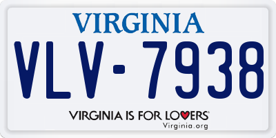 VA license plate VLV7938