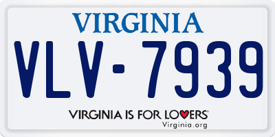 VA license plate VLV7939