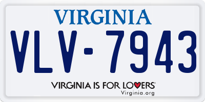 VA license plate VLV7943