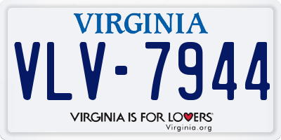 VA license plate VLV7944