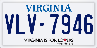 VA license plate VLV7946