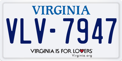 VA license plate VLV7947