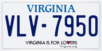 VA license plate VLV7950