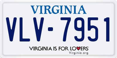 VA license plate VLV7951