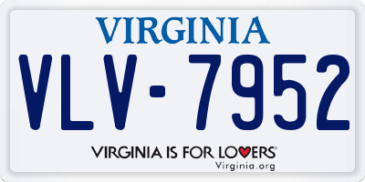 VA license plate VLV7952