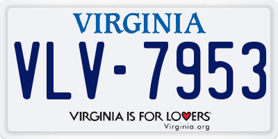 VA license plate VLV7953