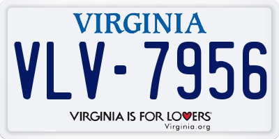 VA license plate VLV7956