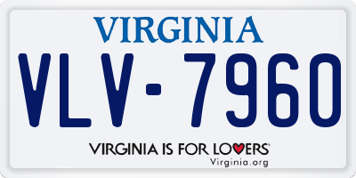 VA license plate VLV7960