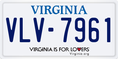 VA license plate VLV7961