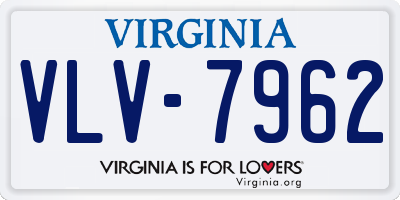 VA license plate VLV7962