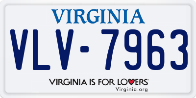 VA license plate VLV7963