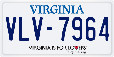 VA license plate VLV7964