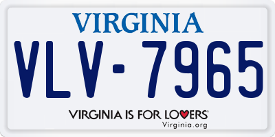 VA license plate VLV7965