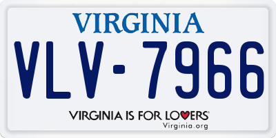 VA license plate VLV7966