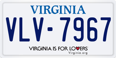 VA license plate VLV7967