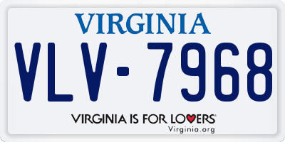 VA license plate VLV7968