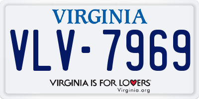 VA license plate VLV7969