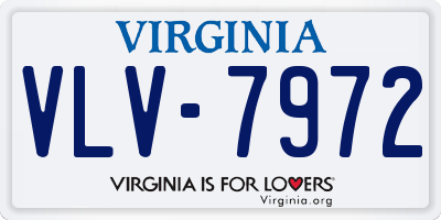 VA license plate VLV7972