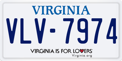 VA license plate VLV7974